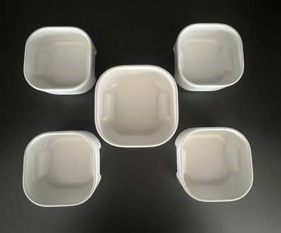 Bols, ramequins (x6) Square par Makio Hasuike pour Societa Ceramica Revelli, Italie 70's