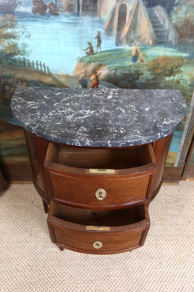 Louis XVI half-moon chest of drawers