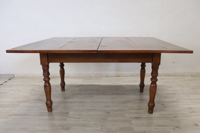 Antique Kitchen Table in Walnut, 19th Century