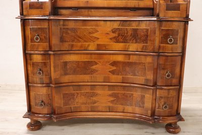 Chest of Drawers in Walnut Veneer, 1980s