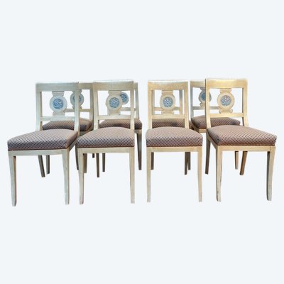 Suite of 8 Louis XVI style chairs - Directory