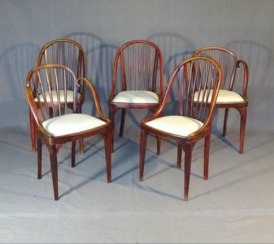 Otto Prutscher für Thonet Nr. 846 und 847F um 1930 - Ledersattel -