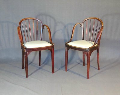 Otto Prutscher pour Thonet N°846 et 847F vers 1930 - selle cuir -