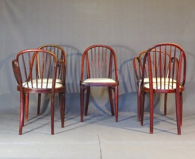 Otto Prutscher per Thonet n. 846 e 847F circa 1930 - sella in pelle -