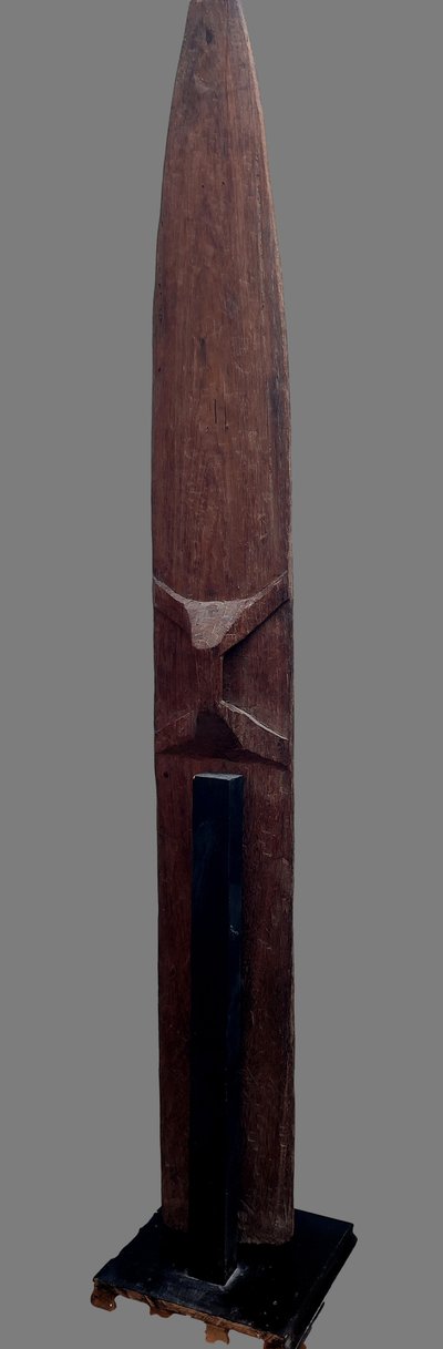 Large Natural Wood Shield Oceania Irian Jaya, Wolmark Collection