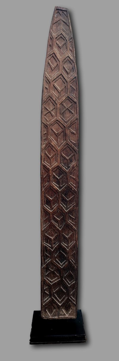 Large Natural Wood Shield Oceania Irian Jaya, Wolmark Collection