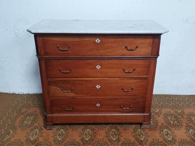 Commode secrétaire Louis Philippe en noyer