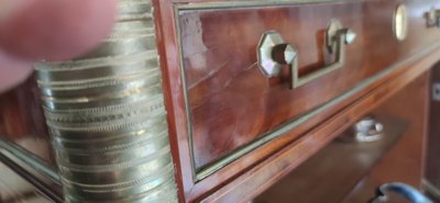 Mahogany secretary stamped Papst