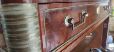 Mahogany secretary stamped Papst