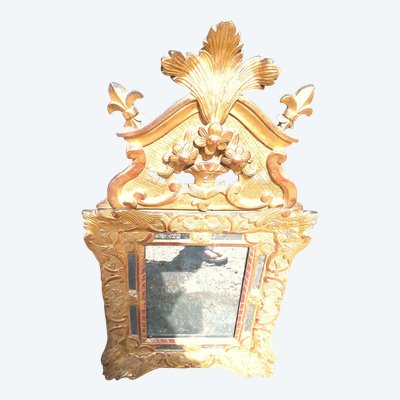 18th century gilded wooden mirror