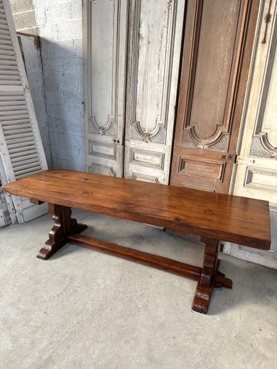 20th century oak monastery table