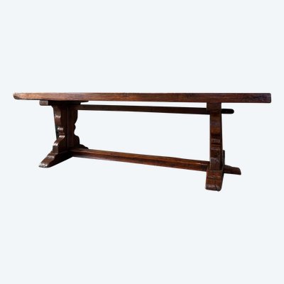 20th century oak monastery table