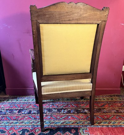 Pair of mahogany armchairs, Charles X period