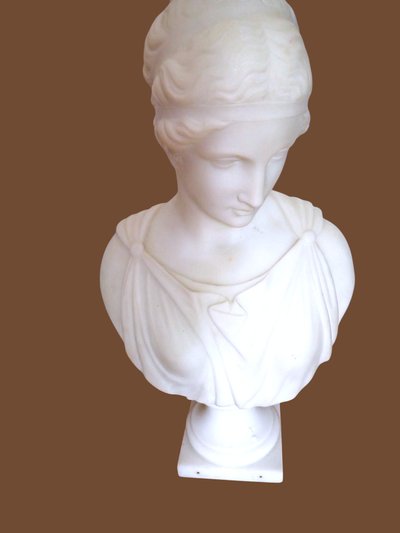 Marble bust of a woman