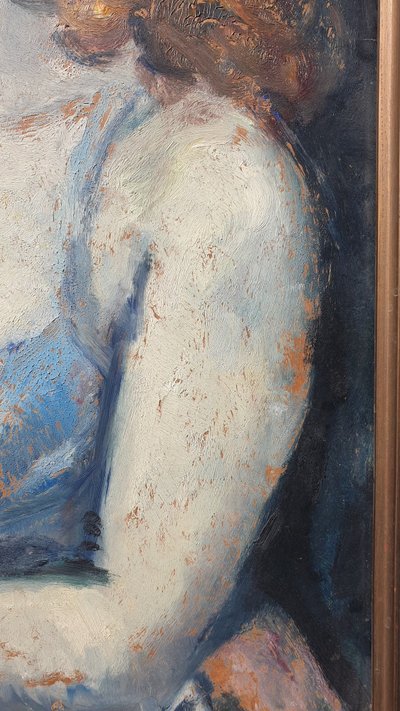 Portrait De Femme, Huile Sur Panneau, XXème Siècle