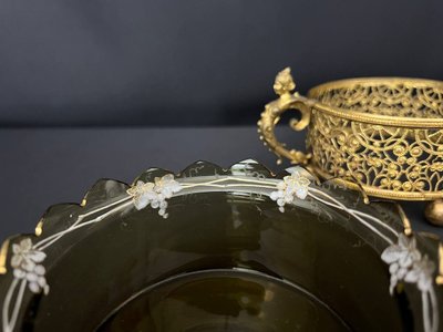 Gilt Brass and Cut Crystal Jardiniere – 19th Century