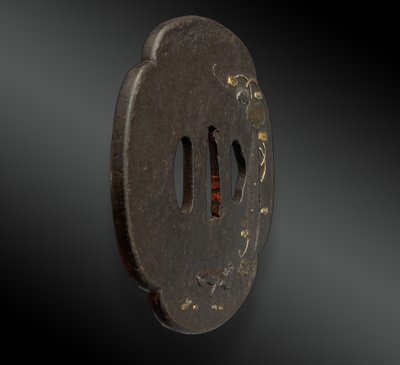 TSUBA en Mokko Gata au motif de l’écureuil ​​​​​​​JAPON – Période Edo (1606 – 1868)