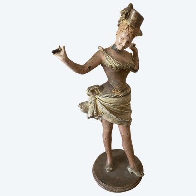  Charmante statuette de Vienne "La coquette frileuse baigneuse " vers 1900 époque Art nouveau