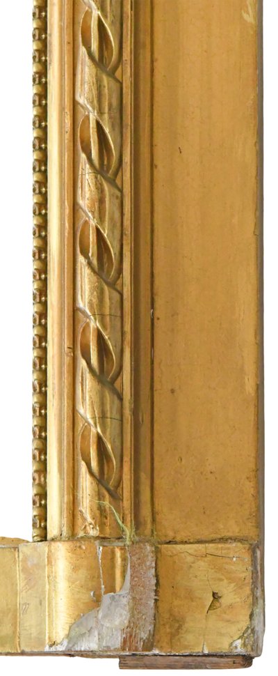 Louis XVI-style trumeau in wood and gilded stucco