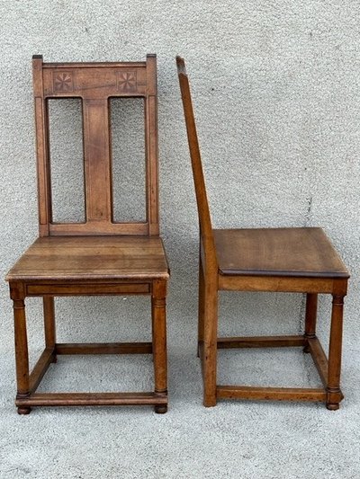 Set of 6 walnut chairs