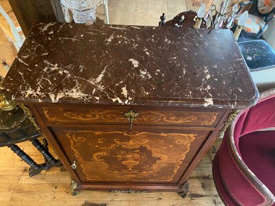 Napoleon III high cabinet, richly inlaid