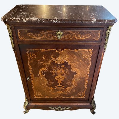 Napoleon III high cabinet, richly inlaid