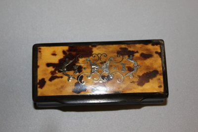 Snuffbox In Horn And Inlay End XIX