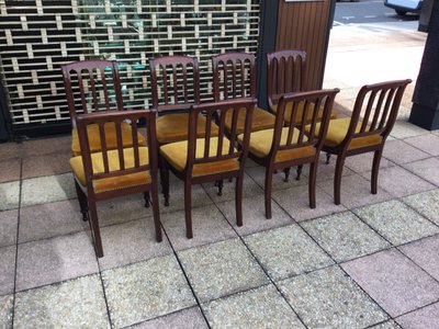 Eight 19th-century mahogany chairs