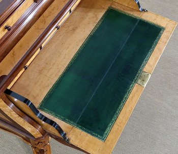  Raro scrittoio da signora in legno pregiato, stile Luigi XV, periodo Napoleone III - 1850