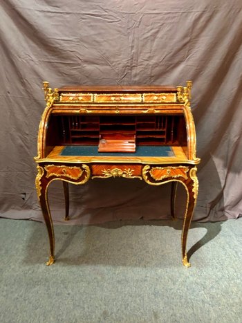 Middle Cylinder Desk, Circa 1830. Stamp Of Charles-guillaume Winckelsen (1812 - 1871)