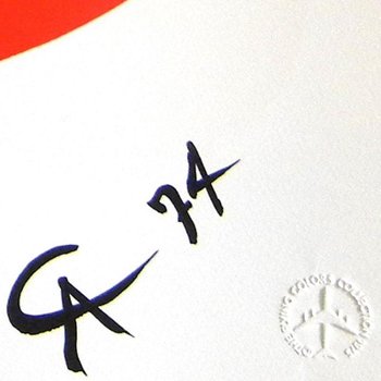 Incredibile litografia originale di Alexander Calder "Skybird" in edizione limitata 1974 (Braniff Airlines)