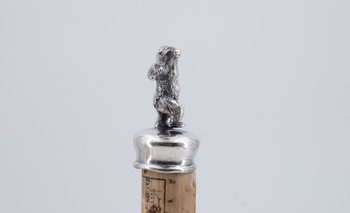 Bottle Stopper In Sterling Silver, 19th Century