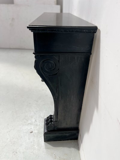 Napoleon III mantel with black marble claw feet 19th century