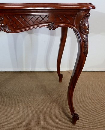  Solid mahogany middle table, Louis XV style - 2nd part of the 19th century