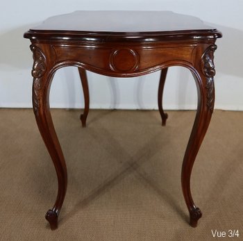  Solid mahogany middle table, Louis XV style - 2nd part of the 19th century