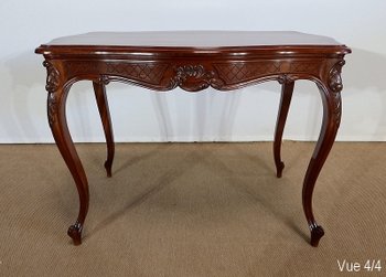  Solid mahogany middle table, Louis XV style - 2nd part of the 19th century