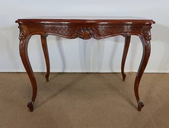  Solid mahogany middle table, Louis XV style - 2nd part of the 19th century