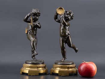 Pair Of Putti, XIXth Century