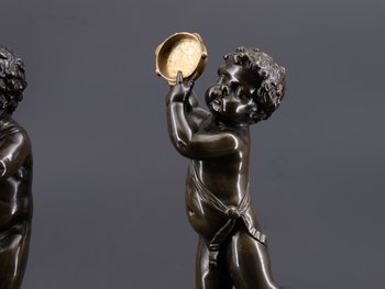 Pair Of Putti, XIXth Century