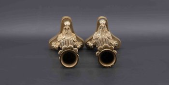 Pair Of Bronze Candlesticks, 19th Century