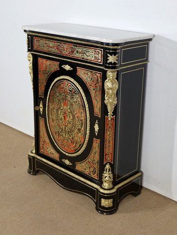  Piece of furniture in "Boulle" marquetry, Napoleon III period - Middle 19th century