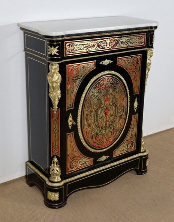  Piece of furniture in "Boulle" marquetry, Napoleon III period - Middle 19th century