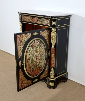  Piece of furniture in "Boulle" marquetry, Napoleon III period - Middle 19th century