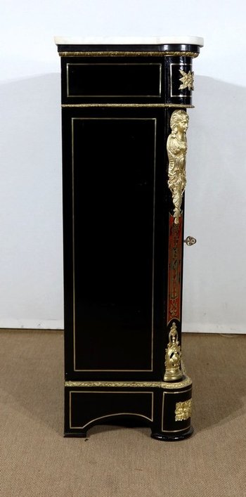  Piece of furniture in "Boulle" marquetry, Napoleon III period - Middle 19th century