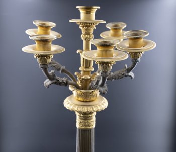 Pair Of Candelabras, 19th Century