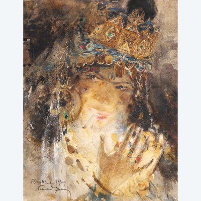 Georges Fernand JANIN, Frau aus Biskra in Algerien