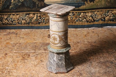 Colonna in legno dipinto, XIX secolo