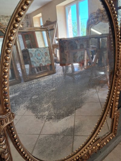 Specchio smaltato XIX 123x95