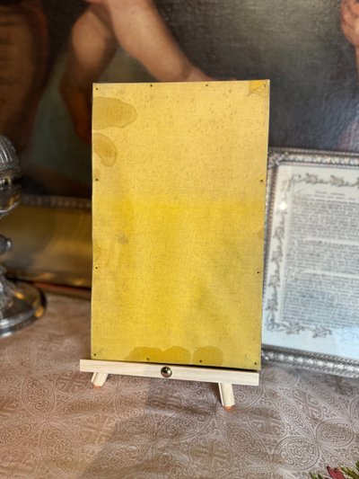 Canone d'altare completo in ottone argentato - XIX secolo