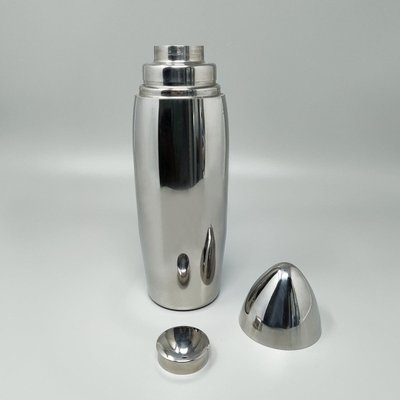 1960s Gorgeous Cocktail Shaker "Bullet" in Stainless Steel. Fabriqué en Italie